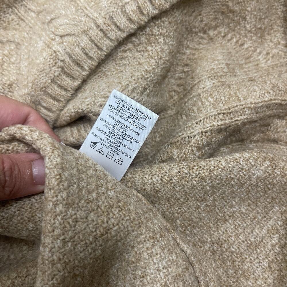 Vince Camuto Women's Warm Cozy Pullover Crew Neck Cable Sweater Latte Heather XL - Picture 11 of 11